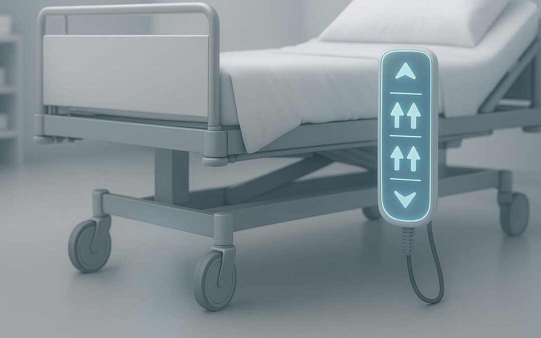 Jak podnosić łóżko rehabilitacyjne za pomocą pilota?